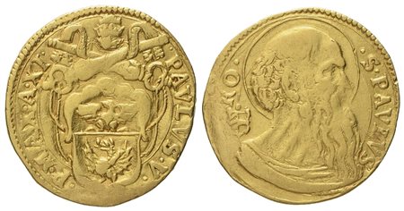 STATO PONTIFICIO. Roma. Paolo V (1605 - 1621). Scudo anno XI (1615). Au (3,06 g; 18 mm)