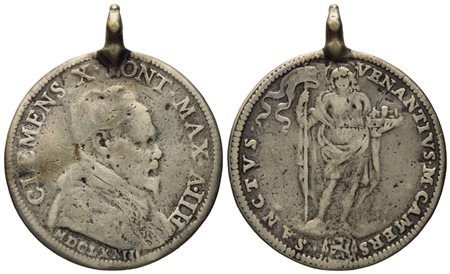 STATO PONTIFICIO. Roma. Clemente X (1670 - 1676). Giulio 1673 "San Venanzio". Ag (3,24g; 25,59 mm).