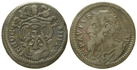 STATO PONTIFICIO. Roma. Innocenzo XIII (1721 - 1724). Quattrino. Cu (g 2,47; mm 20,3).