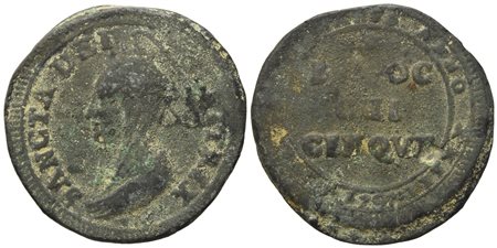 STATO PONTIFICIO. Roma. Pio VI (1775 - 1799). 5 baiocchi 1797.  Cu (14,78 g; 32,29 mm).