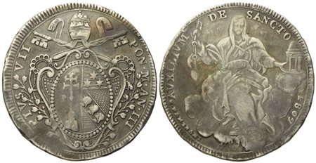 STATO PONTIFICIO. Roma. Pio VII (1800 - 1823). Scudo 1802, anno III. Ag (g 25,84; mm 40,4).