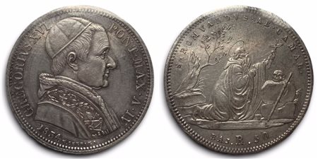 STATO PONTIFICIO. Roma. Gregorio XVI (1831-1846). Mezzo scudo da 50 baiocchi 1834. Ag (13,2 g; 32 mm)