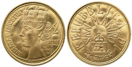 SAN MARINO. 2 scudi 1983. Au 916,66 (4 g; 20,5 mm)