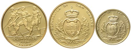 SAN MARINO. 1 e 2 scudi 1996, dittico. Au 900 (9,67 g)