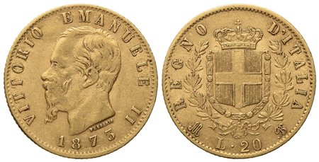 REGNO D'ITALIA. Milano. Vittorio Emanuele II (1861 - 1878). 20 lire 1873. AU (6,45 g; 21 mm)