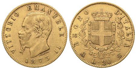 REGNO D'ITALIA. Milano. Vittorio Emanuele II (1861 - 1878). 20 lire 1873. Au (6,45 g; 21 mm)