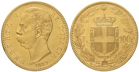 REGNO D'ITALIA. Umberto I (1878-1900). 100 Lire 1882. Au (32,25 g; 34,9 mm)