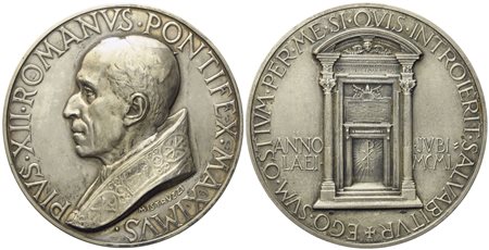 VATICANO. Pio XII (1939-1958). Medaglia 1950 "giubileo". Opus: A. Mistruzzi. Ag (122,91 g; 59,5 mm)