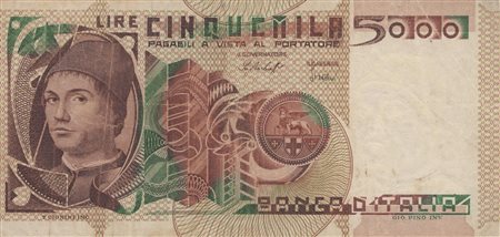 REPUBBLICA ITALIANA. 5000 Lire "Antonello da Messina" 09-03-1979. Tripla A