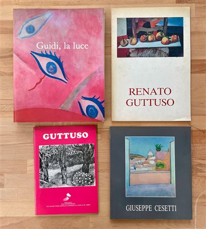 ARTE FIGURATIVA ITALIANA (CESETTI, GUTTUSO E GUIDI) - Lotto unico di 4 cataloghi