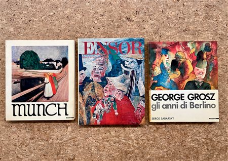 GEORGE GROSZ, EDVARD MUNCH E JAMES ENSOR - Lotto unico di 3 cataloghi