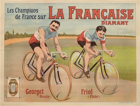 La Française Diamant Cicli. Poster originale illustrato da Marodon (19esimo-20e