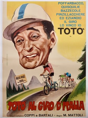 Toto Al Giro d'Italia. Due poster del film con Gino Bartali, Fausto Coppi e Lou