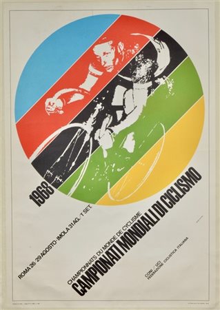 Campionati Mondiali di ciclismo 1968. Poster originale degli eventi stradali da