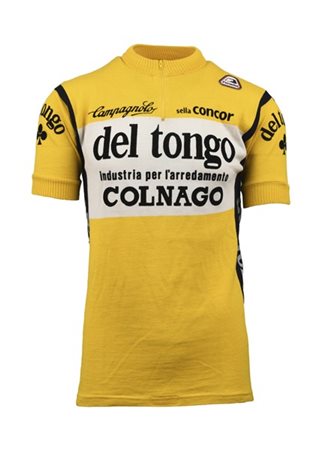 Dietrich THURAU. Maglia squadra Del Tongo-Colnago indossata agli inizi della st