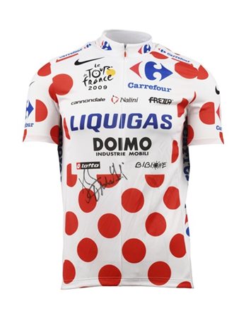 Franco PELLIZOTTI. Maglia bianca a pois per il miglior scalatore del Tour de Fr