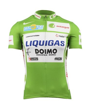 Peter SAGAN. Maglia verde indossata alla Parigi-Nizza del 2010 con la squadra L