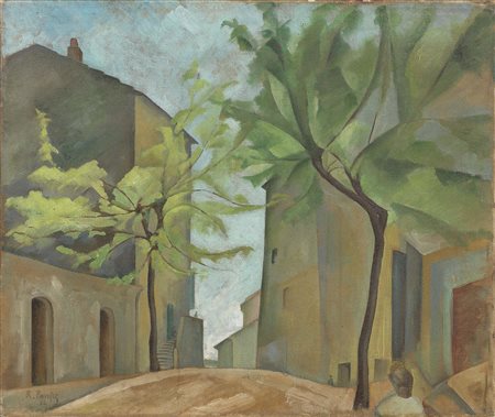 René Paresce Carouge 1886 - Parigi 1937 Paesaggio, 1922 Olio su tela, cm....