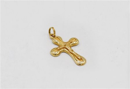 Pendente crocifisso in oro 750750 manifattura aretinagr 3.8  cm 3.5