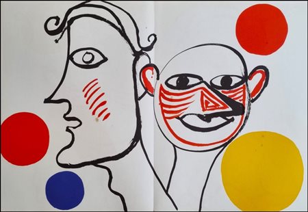 CALDER ALEXANDER Stati Uniti 1898 - New York 1976 "Due volti e quattro sfere"