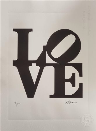 AFTER ROBERT INDIANA USA (USA) 1928 LOVE Litografia / Lithograph 38,00x28,50...