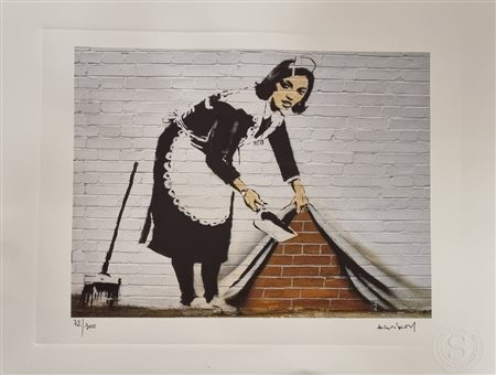 AFTER BANKSY UK (UK) 2021 Pulendo Litografia / Lithograph 28,50x38,00...