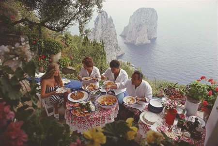 AARONS SLIM New York (USA) 1916 Dining Al Fresco On Capri (Capri, Italy,...