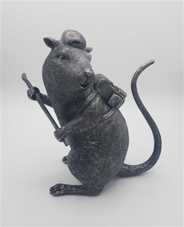 AFTER BANKSY UK (UK) 2021 Banksy Rat 2012 Scultura Metallica/Metal sculpture...