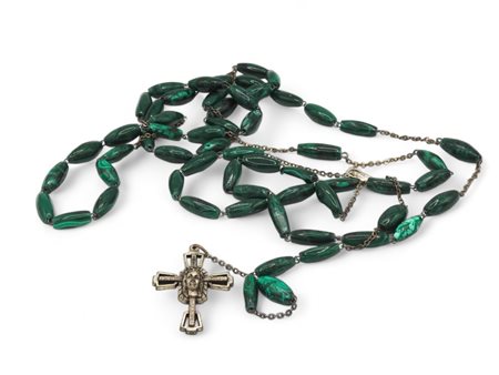 Rosario da capoletto in Malachite