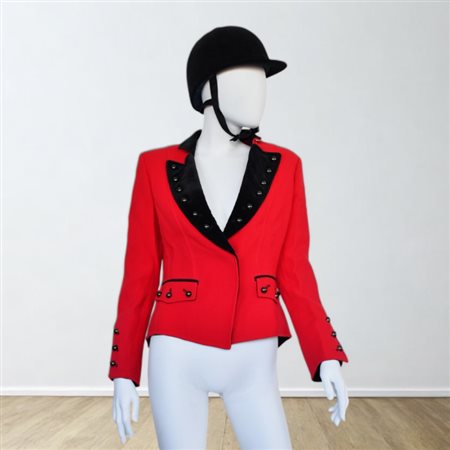 Giacca da equitazioni rossa Odini Couture