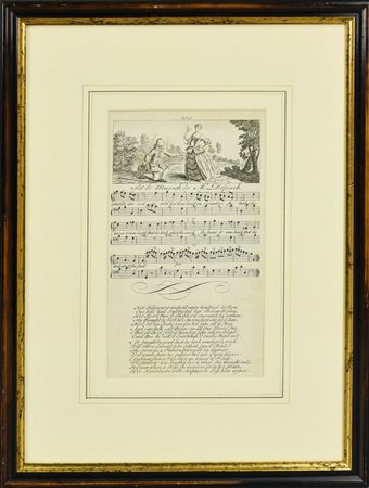 Welcker CLIO AND EUTERPER OR BRITISH ARMONY incisione su carta, 23x16cm fine...