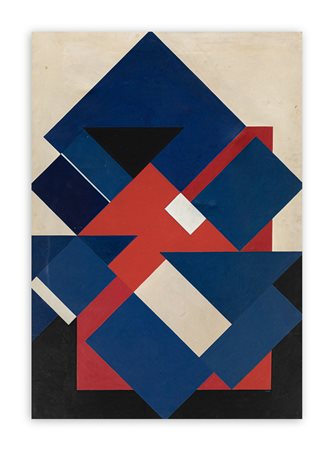 OLIVIERO BERNI (1931) - Variazione in rosso e blu n.49, 1967