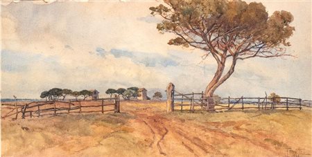 FILIPPO ANIVITTI (Roma 1876-1955), Paesaggio di campagna, 1926