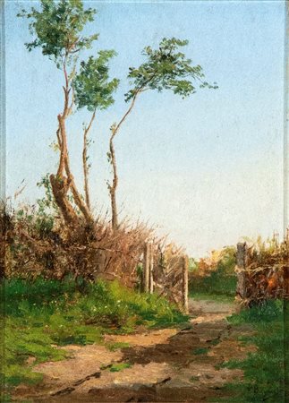 PIETRO BARUCCI (Roma 1845-1917), Strada di campagna