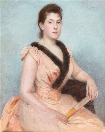 JOSE FRAPPA (Saint-Étienne 1854-Parigi 1904), Ritratto femminile, 1889