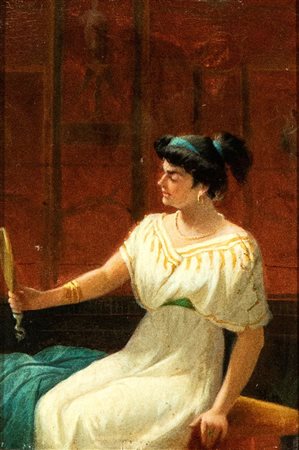 FRANCESCO NETTI (attribuito a) (Santeramo in Colle 1832-1894), Donna in costume romano