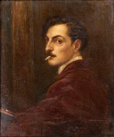 TITO CORBELLA (Pontremoli 1885-Roma 1966), Autoritratto, 1918