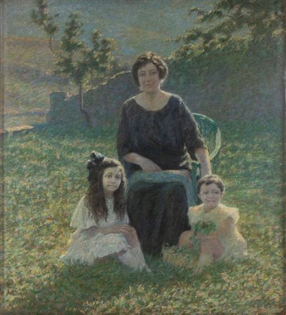 CARLO PRADA (Milano 1884-1960), Ritratto famigliare, 1922