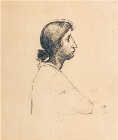 CIPRIANO EFISIO OPPO (Roma 1891-1962), Ritratto di donna, 1926