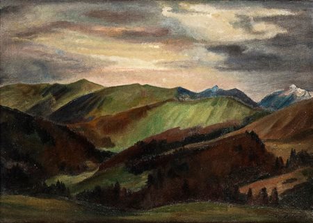 FLORIAN BOSCH (1900-1972), Paesaggio montano , 1939