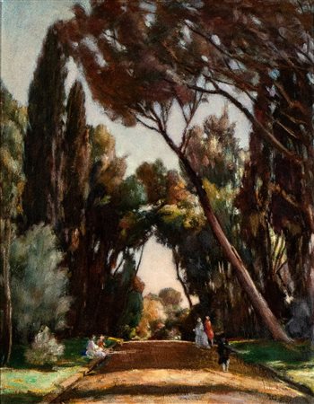 ROMEO COSTETTI (Reggio Emilia 1874-1957), Parco di Villa Strohl Fern, 1930