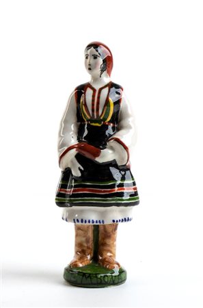 MANIFATTURA ICARO RODI, Figura femminile in costumi tradizionali, Anni 1930