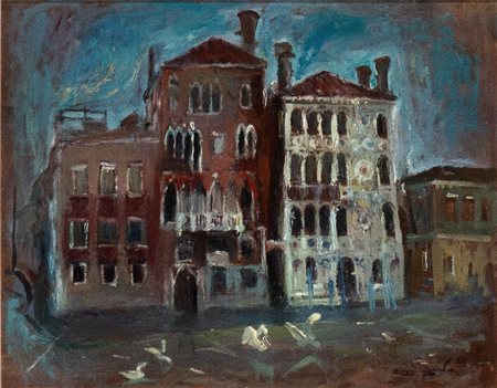 MARIO VARAGNOLO (Venezia 1901-Venezia 1971), Palazzo Dario a Venezia, 1942