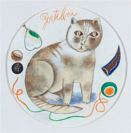 FRANCO GENTILINI (Faenza 1909-Roma 1981), Gatto, 1975