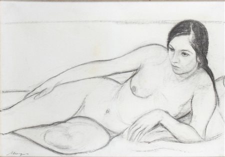 FRANCESCO MENZIO (Tempio Pausania 1899-Torino 1979), Grande nudo, 1973