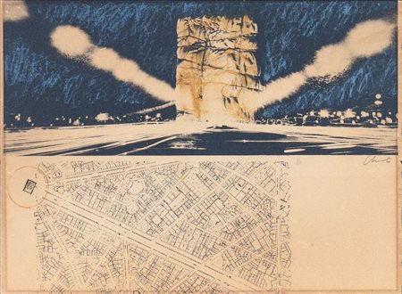 CHRISTO (Gabrovo 1935-New York 2020), Christo and Jeanne-Claude progetto per l'Arc de Triomphe, 1970