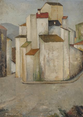 DIPINTO CASE DI NINO TIRINNANZI, 1954