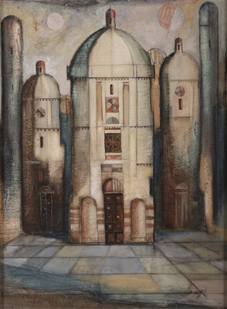 DIPINTO CATTEDRALE DI VITTORIO CALVI, 1971