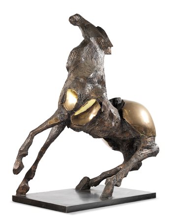 Nag Arnoldi (Locarno, 1928 - Lugano, 2017) Cavallo Scultura in bronzo a cera...