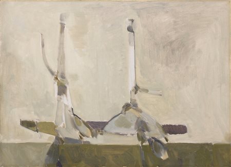 Sergio Romiti (Bologna, 1928 - 2000) Natura morta, 1954 Olio su tela, cm...